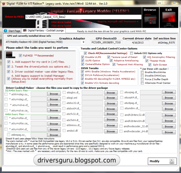 ATI Catalyst Control Center and Windows 7 64-bit